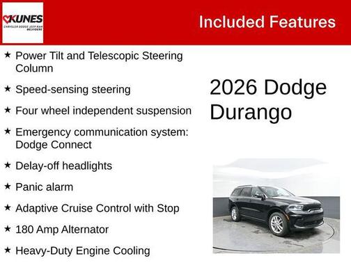 DB Black Crystal Clearcoat 2026 Dodge Durango GT Plus