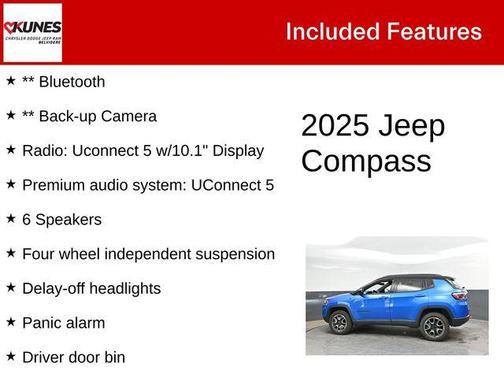 Hydro Blue Pearlcoat 2025 Jeep Compass Trailhawk