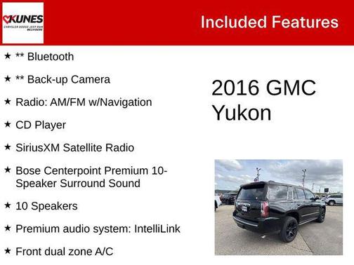 Onyx Black 2016 GMC Yukon Denali