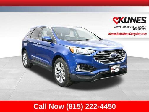 Blue Metallic 2021 Ford Edge Titanium