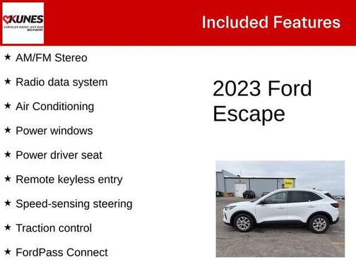 Oxford White 2023 Ford Escape Active