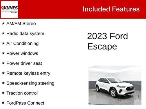 Oxford White 2023 Ford Escape Active