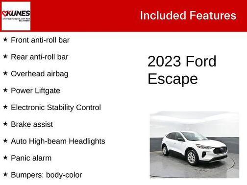 Oxford White 2023 Ford Escape Active