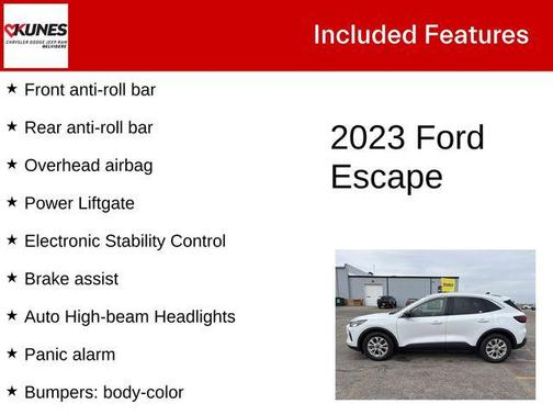 Oxford White 2023 Ford Escape Active
