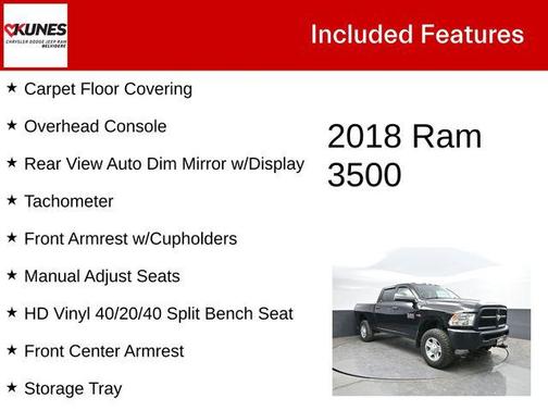 Brilliant Black Crystal Pearlcoat 2018 RAM 3500 Tradesman Crew Cab 4x4 6'4' Box