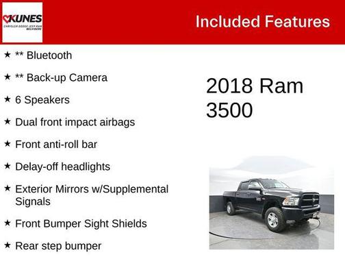 Brilliant Black Crystal Pearlcoat 2018 RAM 3500 Tradesman Crew Cab 4x4 6'4' Box