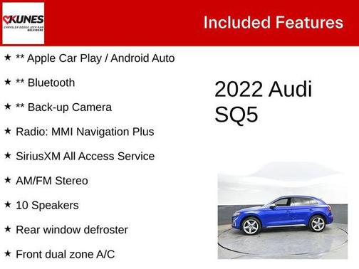 Ultra Blue Metallic 2022 Audi SQ5 3.0T Premium Plus