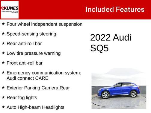 Ultra Blue Metallic 2022 Audi SQ5 3.0T Premium Plus