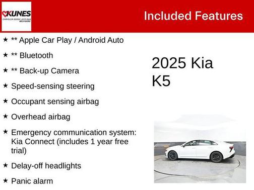 Snow White Pearl 2025 Kia K5 LXS