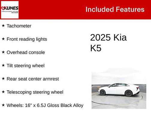 Snow White Pearl 2025 Kia K5 LXS