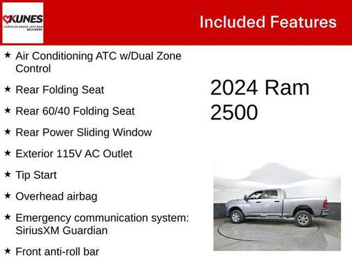 Billet Silver Metallic Clearcoat 2024 RAM 2500 Big Horn Crew Cab 4x4 6'4' Box