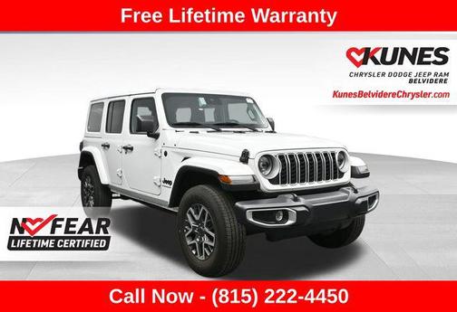 Bright White Clearcoat 2025 Jeep Wrangler 4-Door Sahara 4x4