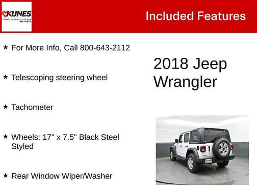 Bright White Clearcoat 2018 Jeep Wrangler Unlimited Sport