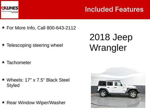Bright White Clearcoat 2018 Jeep Wrangler Unlimited Sport
