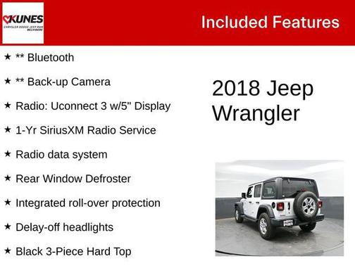 Bright White Clearcoat 2018 Jeep Wrangler Unlimited Sport