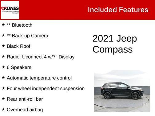 Diamond Black Crystal Pearlcoat 2021 Jeep Compass Latitude