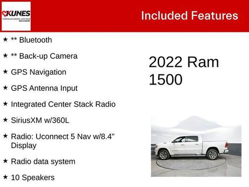 Ivory White Tri-Coat Pearlcoat 2022 RAM 1500 Longhorn