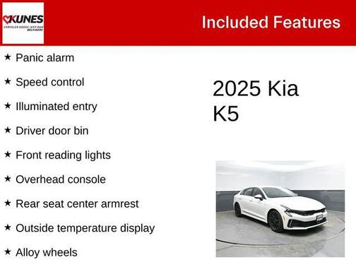 Snow White Pearl 2025 Kia K5 LXS