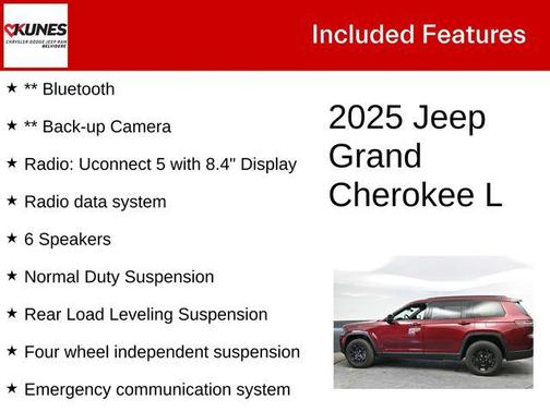 Velvet Red Pearlcoat 2025 Jeep Grand Cherokee L Altitude