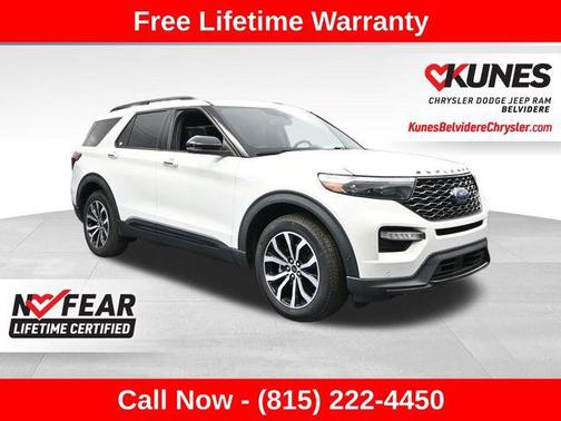 Star White Metallic Tri-Coat 2021 Ford Explorer ST