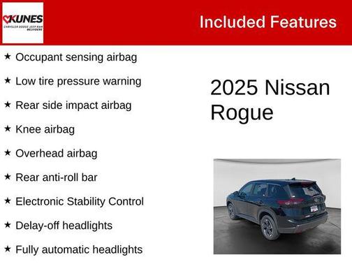 Super Black 2025 Nissan Rogue SV
