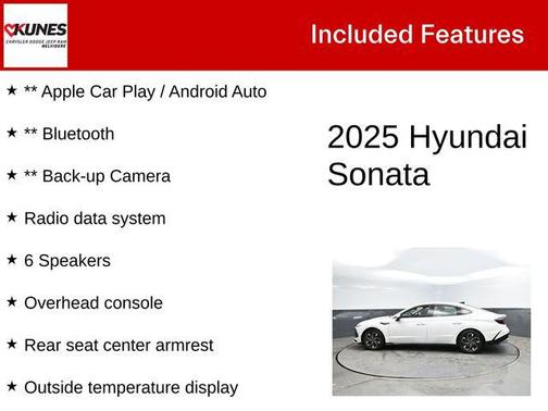Serenity White 2025 Hyundai SONATA SEL