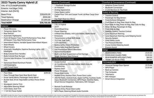 2023 Toyota Camry LE