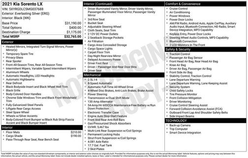 Everlasting Silver 2021 Kia Sorento LX