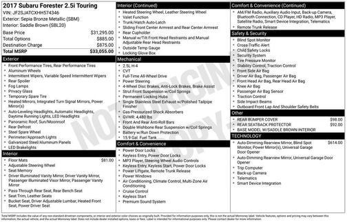 2017 Subaru Forester 2.5i Touring