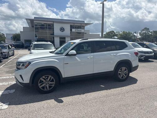 Pure White 2021 Volkswagen Atlas 2.0T S