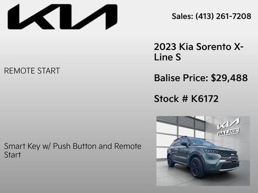 Aruba Green 2023 Kia Sorento S