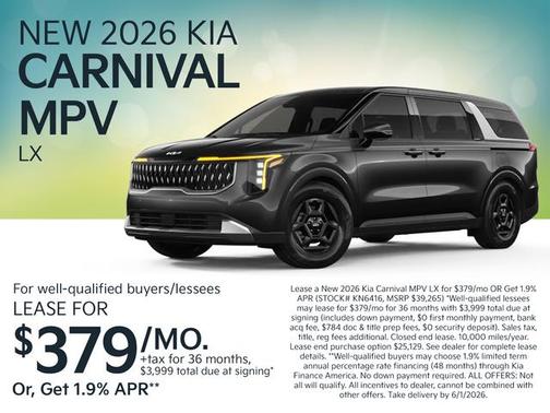 Snow White Pearl 2026 Kia Carnival LX