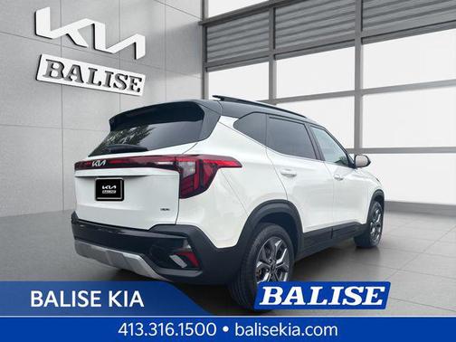 Clear White/Black Roof 2024 Kia Seltos S