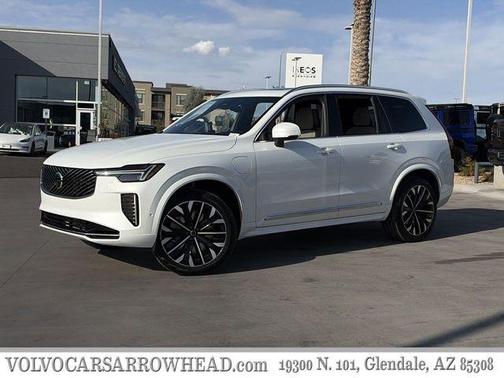 Crystal White Pearl 2026 Volvo XC90 Plug-In Hybrid T8 Plus 6-Seater