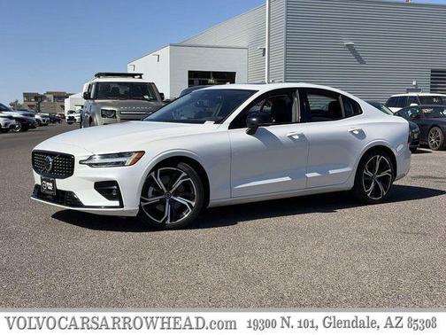 Crystal White Metallic 2024 Volvo S60 B5 Core Dark Theme
