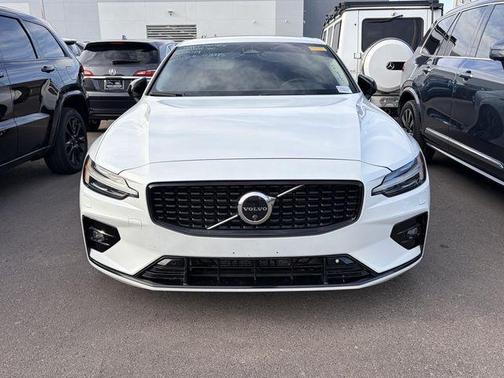 White 2023 Volvo S60 B5 Plus Dark Theme