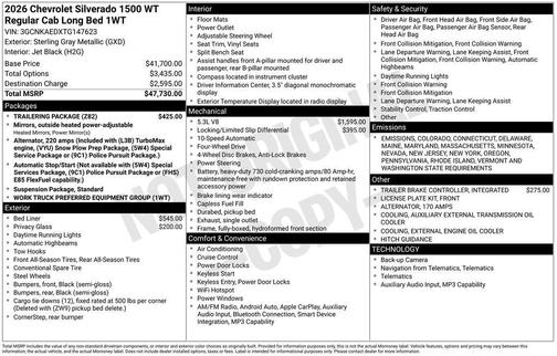 2026 Chevrolet Silverado 1500 WT