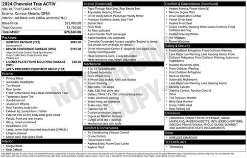 2024 Chevrolet Trax FWD ACTIV