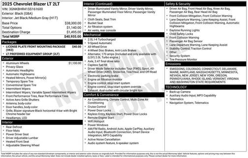 2025 Chevrolet Blazer 2LT