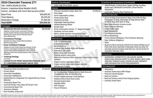 2024 Chevrolet Traverse AWD Z71