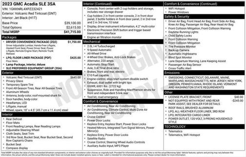 2023 GMC Acadia AWD SLE