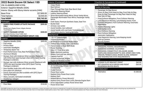 2022 Buick Encore GX Select
