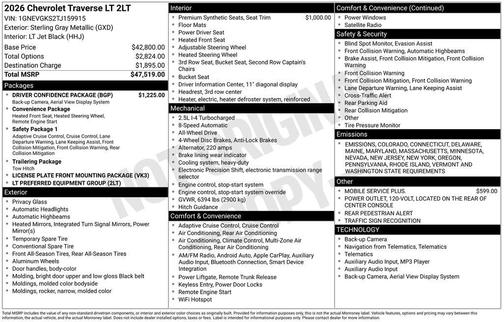 2026 Chevrolet Traverse LT