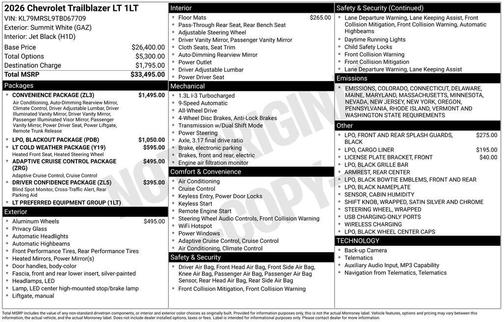 2026 Chevrolet Trailblazer LT