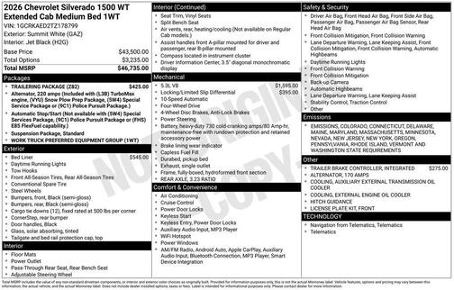 2026 Chevrolet Silverado 1500 WT