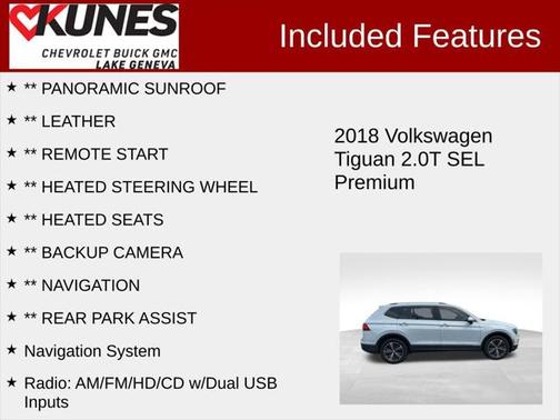 2018 Volkswagen Tiguan 2.0T SEL