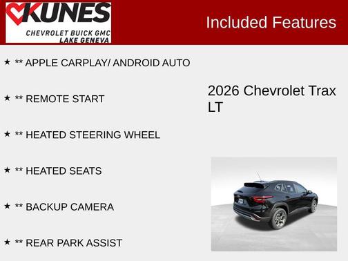 Mosaic Black Metallic 2026 Chevrolet Trax LT