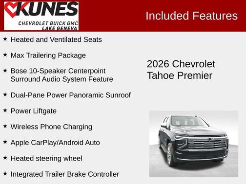 Black 2026 Chevrolet Tahoe Premier