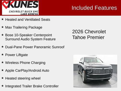 Black 2026 Chevrolet Tahoe Premier