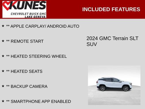 Summit White 2024 GMC Terrain SLT